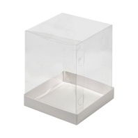 Коробка для торта и кулича с прозрачным куполом 15х15х20см - купить в магазине КондитерХауз Коробка для торта и кулича с прозрачным куполом 15х15х20см